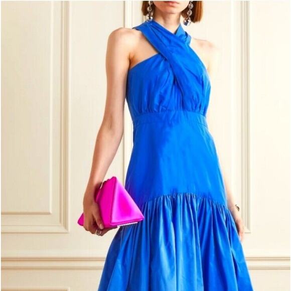 VERONICA BEARD Radley tiered taffeta midi dress Size 10 NWT MSRP $498 - Picture 2 of 3